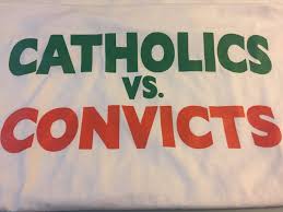 Catholics vs. Convicts t-shirt
